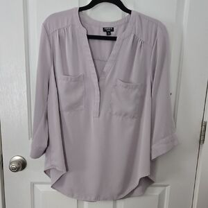 Torrid Sz 0 Light Purple Haper 3/4 Sleeve Blouse